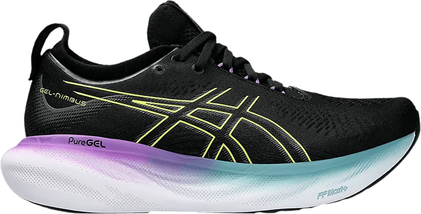  Asics Wmns Gel Nimbus 25 &#039;Black Glow Yellow&#039;