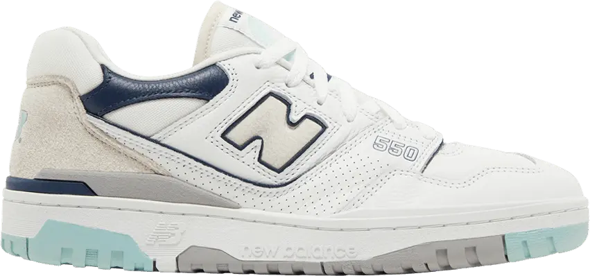  New Balance 550 White Winter Fog Navy