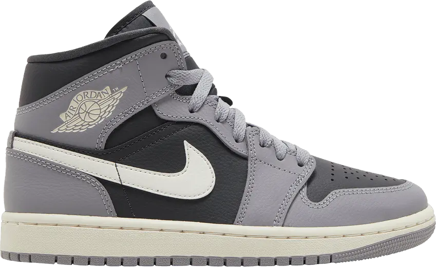  Jordan 1 Mid Cement Grey (Women&#039;s)