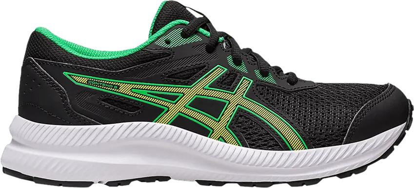  Asics Contend 8 GS &#039;Black Lime Zest&#039;