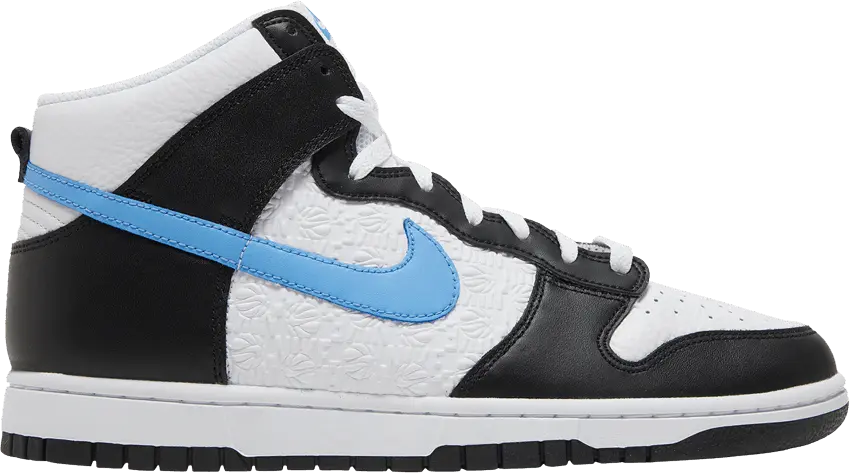  Nike Dunk High Retro FLC Black University Blue White