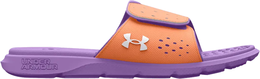  Under Armour Ignite Pro Slide GS &#039;Orange Tropic Digi Purple&#039;