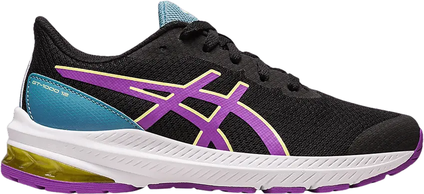  Asics GT 1000 12 GS &#039;Black Cyber Grape&#039;