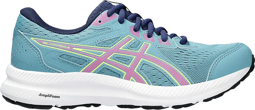  Asics Wmns Gel Contend 8 &#039;Gris Blue Hot Pink&#039;