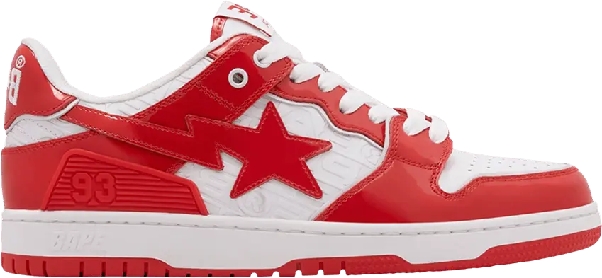  Bape Wmns Sk8 Sta #5 &#039;Luxury Sport Monogram - Red&#039;