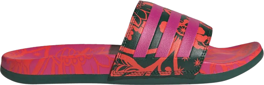  Adidas Wmns Adilette Comfort Slide &#039;Floral - Bahia Magenta&#039;