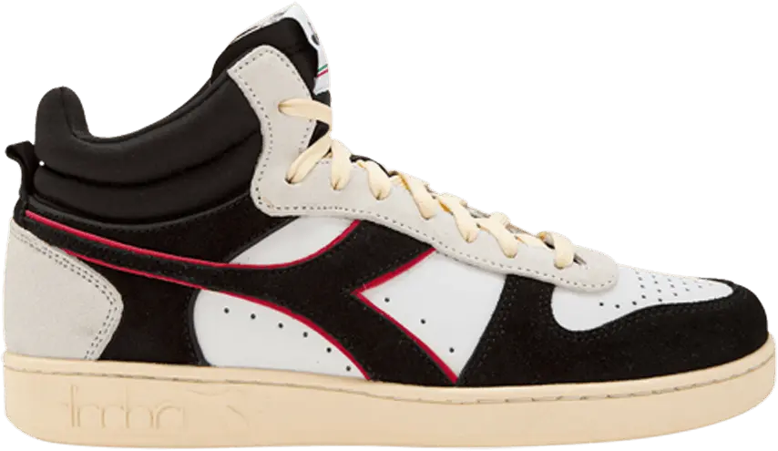  Diadora Magic Basket Demi Cut &#039;Black White Dark Red&#039;