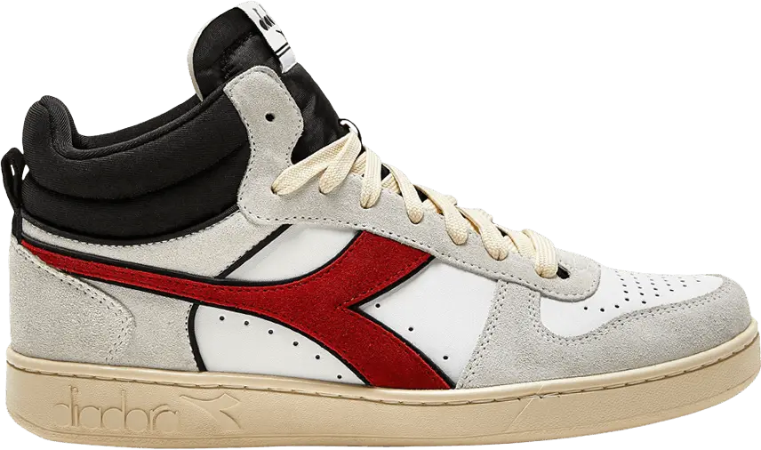  Diadora Magic Basket Demi Cut &#039;White Ferrari Red Italy&#039;