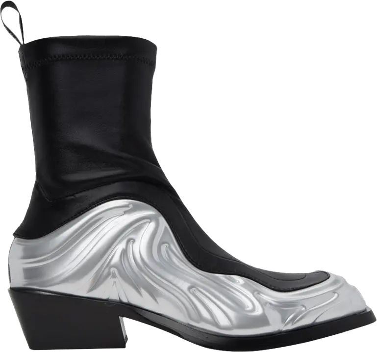  Versace Solare Boots &#039;Silver Black&#039;