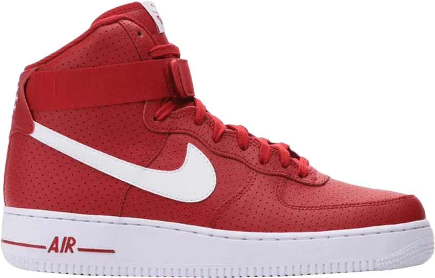  Nike Air Force 1 High Gym Red Perforated