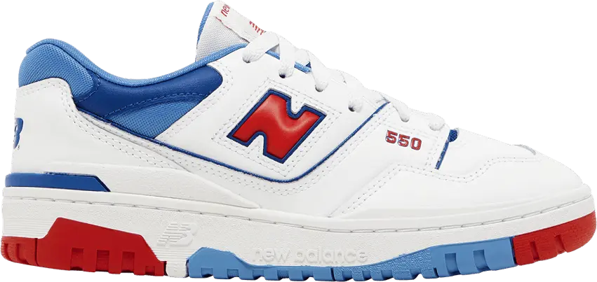  New Balance 550 White True Red Atlantic Blue (GS)