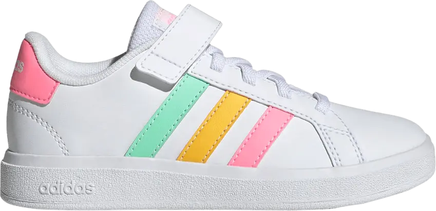  Adidas Grand Court 2.0 Little Kid &#039;White Multi-Color&#039;