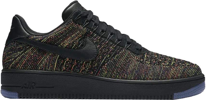  Nike Air Force 1 Low Flyknit Black Multi-Color