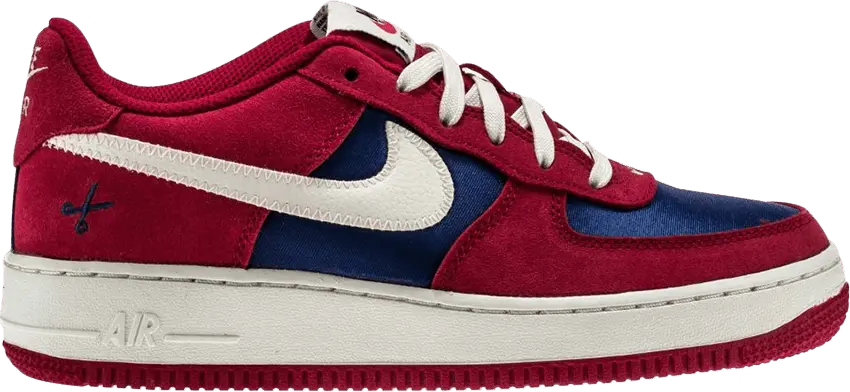  Nike Air Force 1 Low Gym Red Deep Royal Blue (GS)