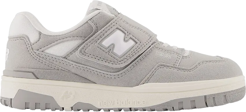  New Balance 550 Bungee Lace Top Strap Little Kid &#039;Suede Pack - Concrete&#039;