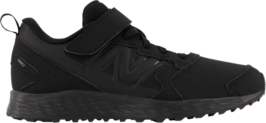  New Balance Fresh Foam 650v1 Bungee Lace Top Strap Big Kid Wide &#039;Triple Black&#039;