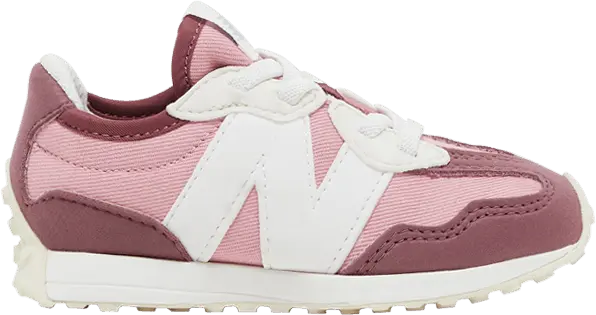  New Balance 327 Bungee Lace Toddler &#039;Washed Burgundy Hazy Rose&#039;