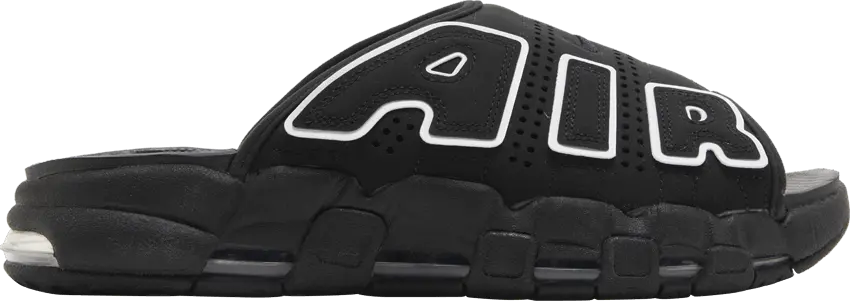 Nike Air More Uptempo Slide ‘Black - Black Sole’
