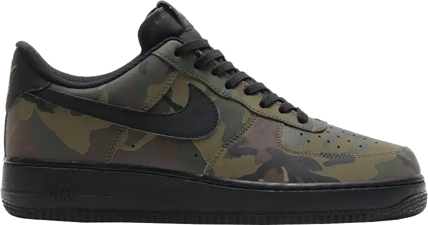  Nike Air Force 1 Low Reflective Woodland Camo