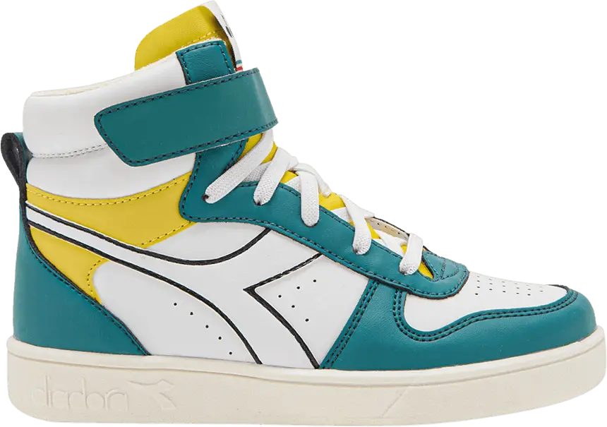  Diadora Magic Basket Mid Little Kid &#039;Deep Lake Passion Fruit&#039;