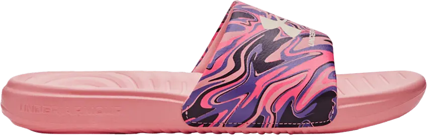  Under Armour Wmns Ansa Graphic Slide &#039;Posh Pink Abstract&#039;