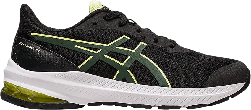  Asics GT 1000 12 GS &#039;Black Rain Forest&#039;