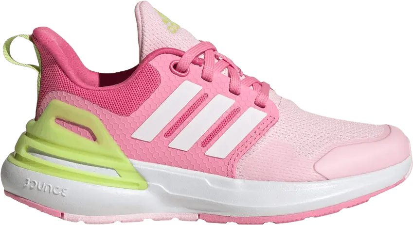  Adidas RapidaSport Bounce J &#039;Clear Pink Solar Yellow&#039;