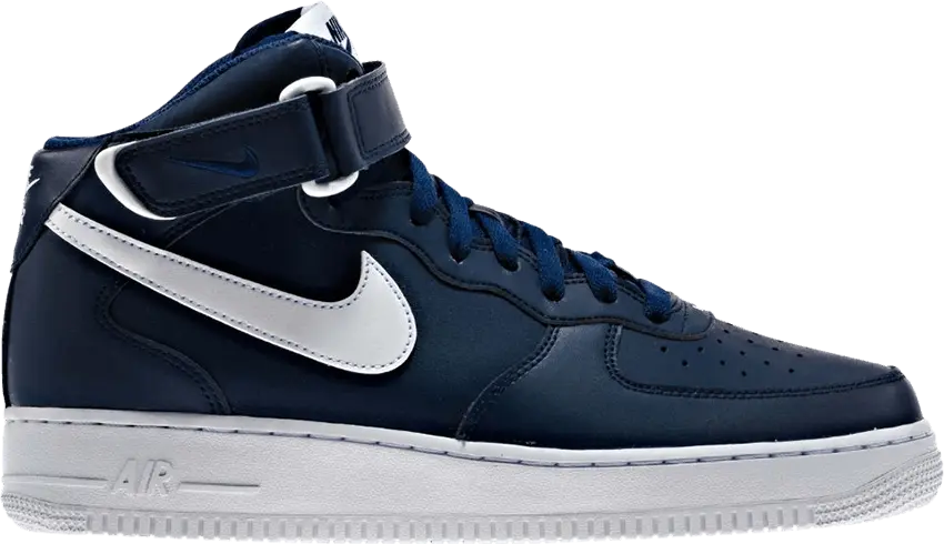  Nike Air Force 1 Mid Midnight Navy White