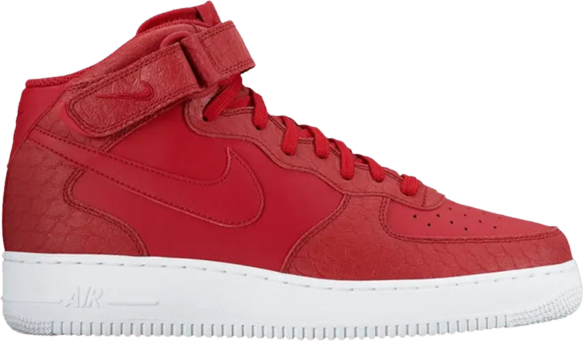  Nike Air Force 1 Mid Red Python