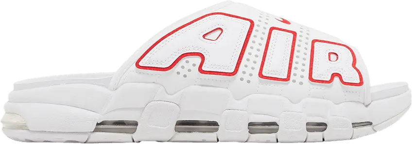  Nike Air More Uptempo Slide &#039;White University Red&#039;