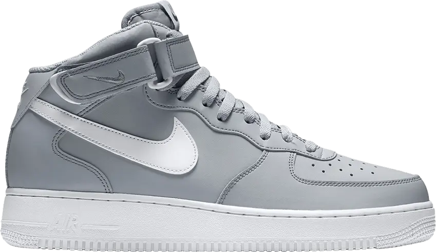  Nike Air Force 1 Mid Wolf Grey White