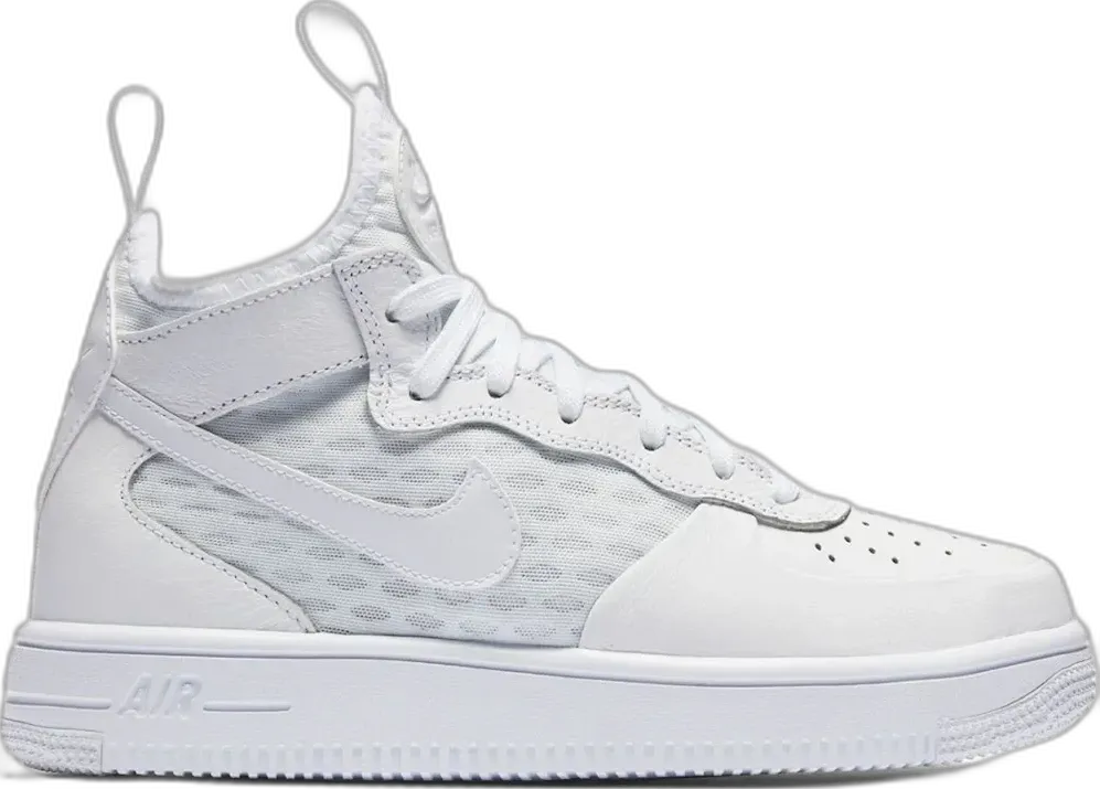  Nike Air Force 1 Ultraforce Mid Triple White (GS)