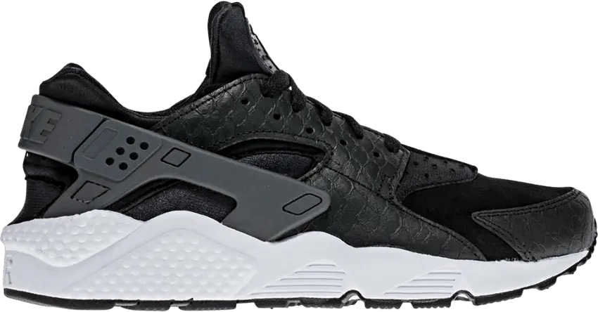  Nike Air Huarache Run Snake Black Dark Grey