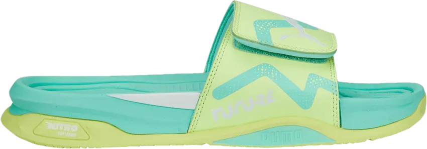 Puma Dream Nitro Future Slide &#039;Yellow Electric Peppermint&#039;