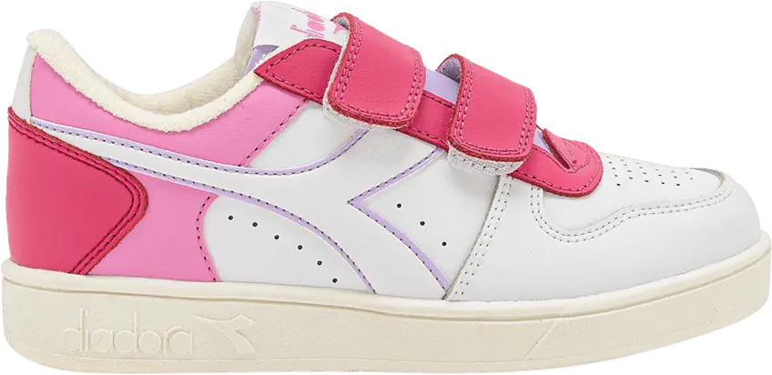 Diadora Magic Basket Low Little Kid &#039;White Pink Yarrow&#039;