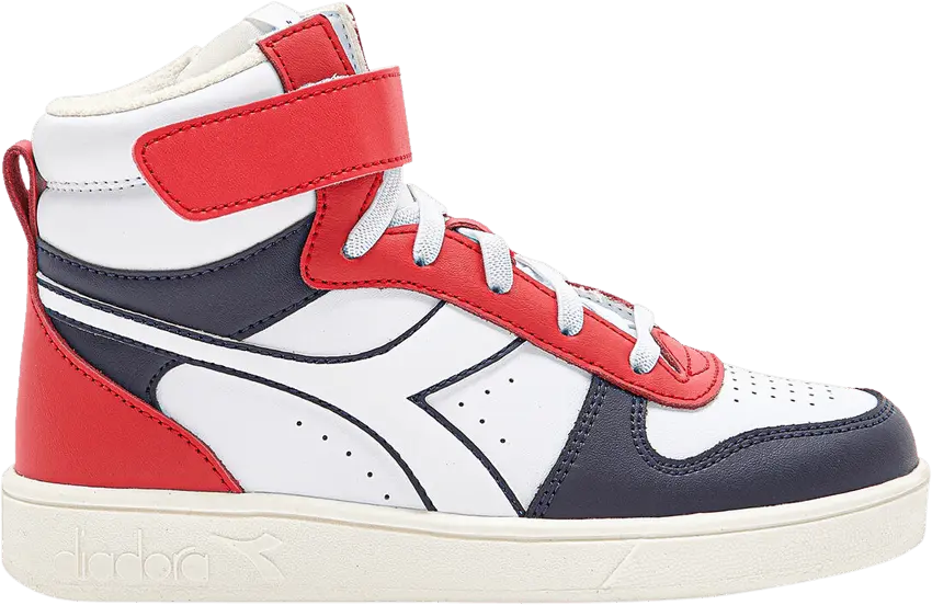  Diadora Magic Basket Mid Little Kid &#039;Peacoat Aurora Red&#039;