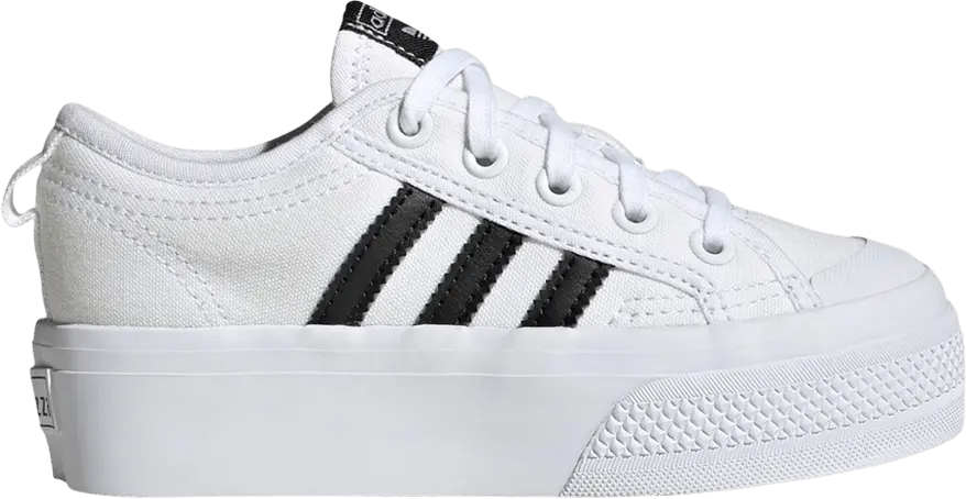  Adidas Nizza Platform J &#039;White Black&#039;