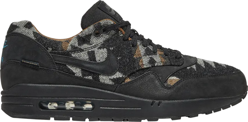  Nike Air Max 1 QS Pendleton Black Grey