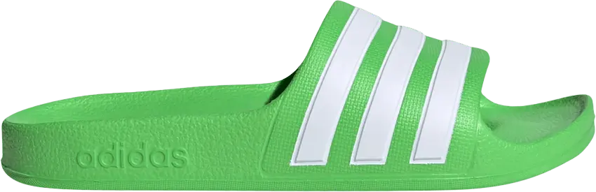  Adidas Adilette Aqua Slide J &#039;Lucid Lime&#039;