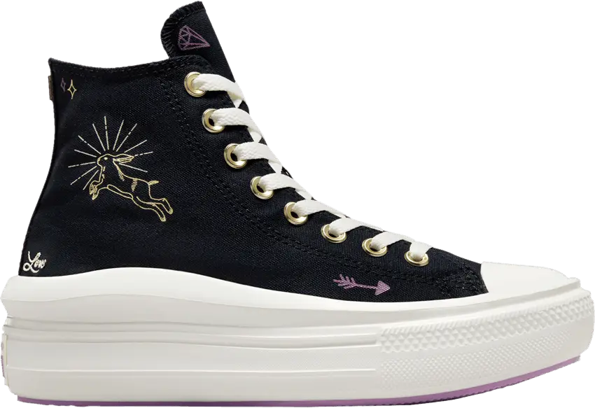  Converse Wmns Chuck Taylor All Star Move Platform High &#039;Tiny Tattoos&#039;