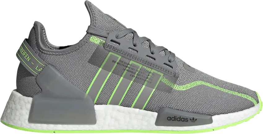  Adidas NMD_R1 V2 &#039;Grey Signal Green&#039;
