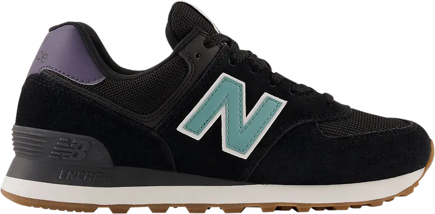  New Balance 574 Black Faded Teal Dark Mercury (Women&#039;s)