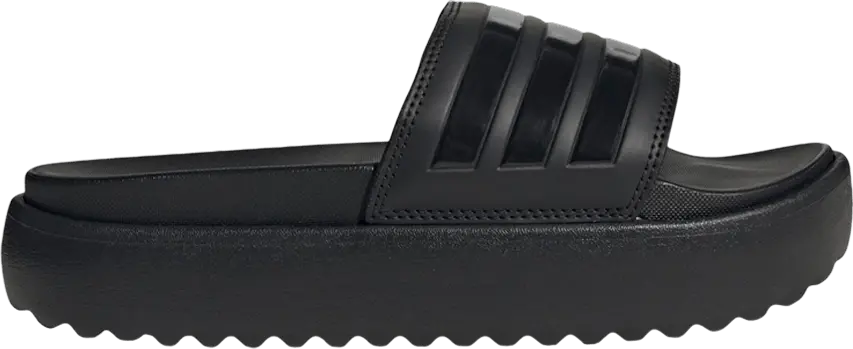  Adidas Wmns Adilette Platform Slide &#039;Triple Black&#039;