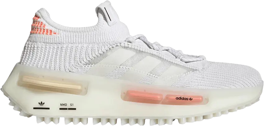  Adidas adidas NMD S1 White Coral Fusion (Women&#039;s)