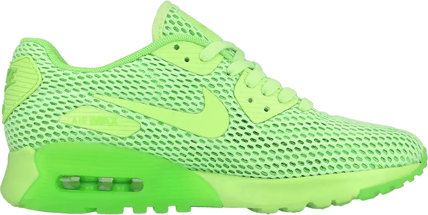  Nike Air Max 90 Ultra Breathe Ghost Green Electric Green (Women&#039;s)
