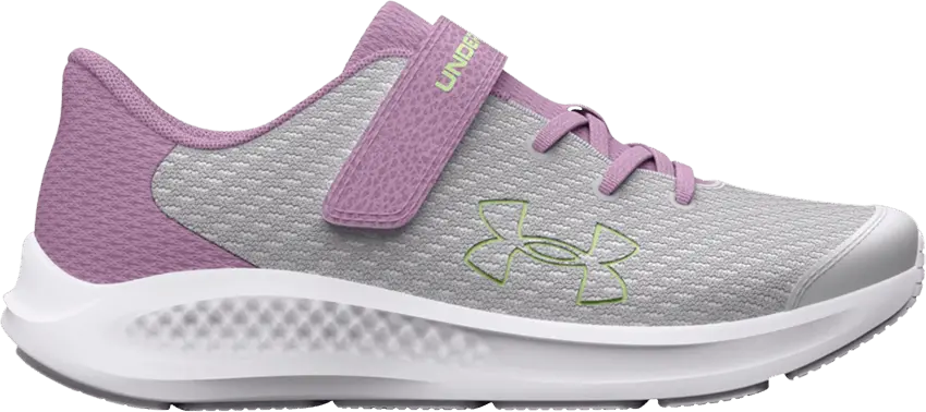 Under Armour Pursuit 3 AC PS &#039;Big Logo - Halo Grey Fresh Orchid&#039;