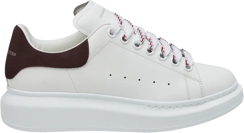  Alexander Mcqueen Alexander McQueen Wmns Oversized Sneaker &#039;White Dark Burgundy&#039;