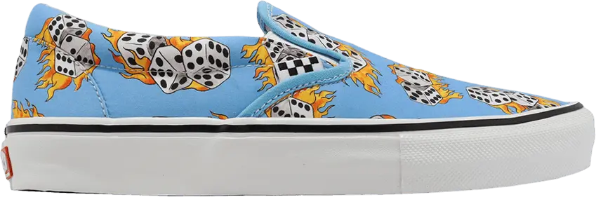  Vans Skate Slip-On &#039;Blue Flame Dice&#039;