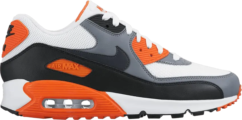  Nike Air Max 90 White Grey Orange