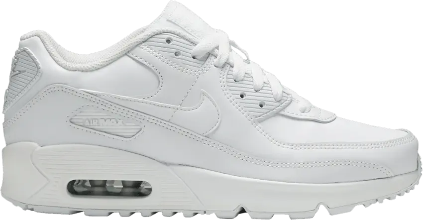  Nike Air Max 90 White Leather (GS)